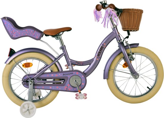 Volare Blossom Kinderfiets - Meisjes - 16 inch - Paars van Merkloos