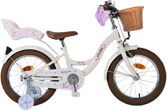 Volare Blossom Kinderfiets - Meisjes - 16 inch - Wit van Volare