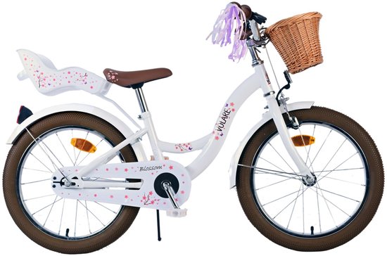 Volare Blossom Kinderfiets - Meisjes - 18 inch - Wit van Volare