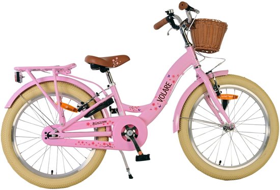 Volare Blossom Kinderfiets - Meisjes - 20 inch - Roze - Twee handremmen van Volare
