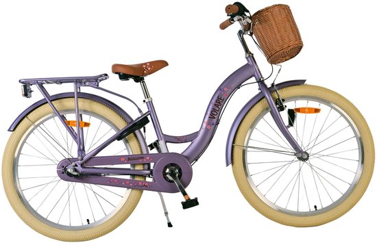 Volare Blossom Kinderfiets - Meisjes - 24 inch - Paars - 3 Versnellingen van Volare