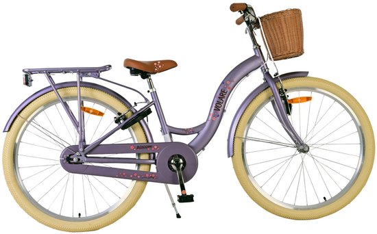 Volare Blossom Kinderfiets - Meisjes - 26 inch - Paars - Twee handremmen van Volare
