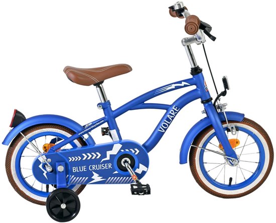 Volare Blue Cruiser Kinderfiets - Jongens - 12 inch - Blauw - 85% afgemonteerd van Volare