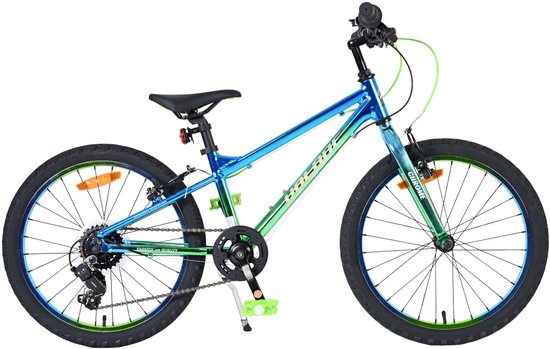 Volare Chrome Kinderfiets - Jongens - 20 inch - Blauw Groen - 6 versnellingen