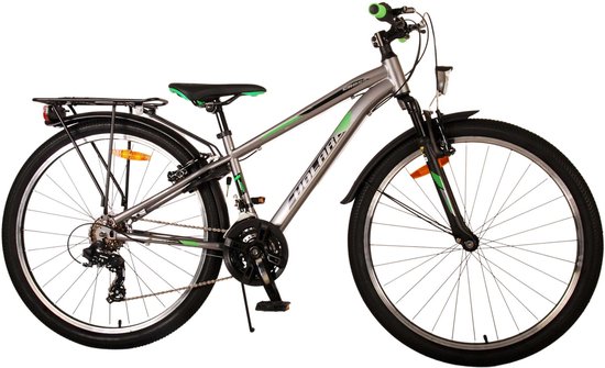 Volare Cross Kinderfiets - Jongens - 26 inch - Grijs - 18 versnellingen - Twee handremmen van Volare