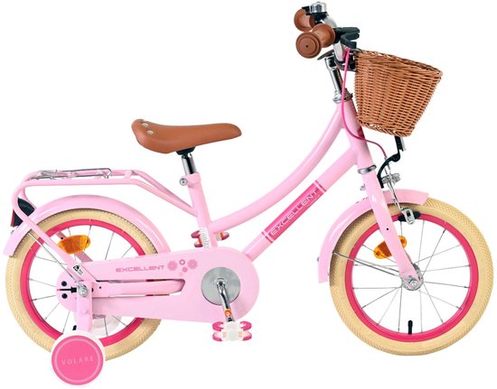 Volare Excellent Kinderfiets - Meisjes - 14 inch - Roze van Merkloos