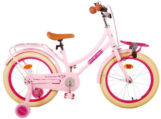 Volare Excellent Kinderfiets - Meisjes -18 inch - Roze - 95% afgemonteerd van Volare