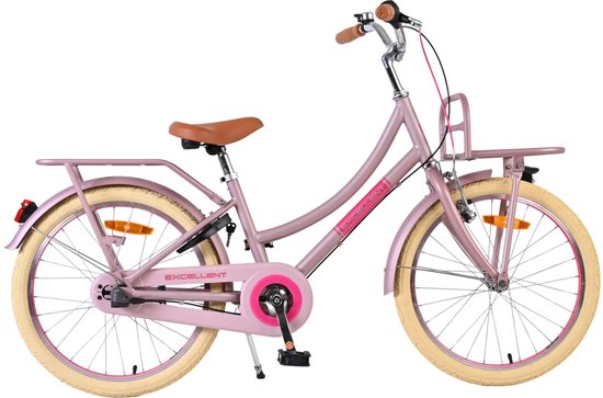 Volare Excellent Kinderfiets - Meisjes - 20 inch - Mat Roze - 3 versnellingen van Volare