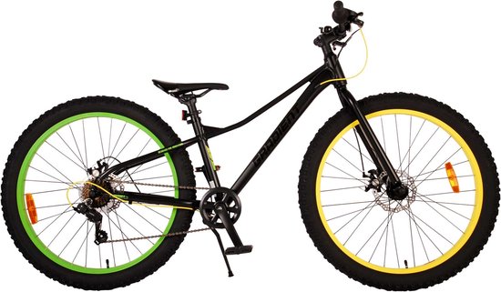 Volare Gradient Kinderfiets - Jongens - 26 inch - Zwart Geel Groen - 7 speed - Prime Collection van Volare