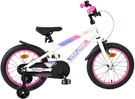 Volare Lily Kinderfiets - Meisjes - 16 inch - Wit Roze Paars