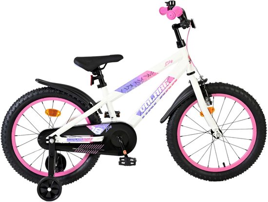 Volare Lily Kinderfiets - Meisjes - 18 inch - Wit Roze Paars van Merkloos