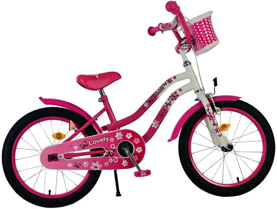 Volare Lovely Kinderfiets - Meisjes - 18 inch - Roze Wit van Merkloos