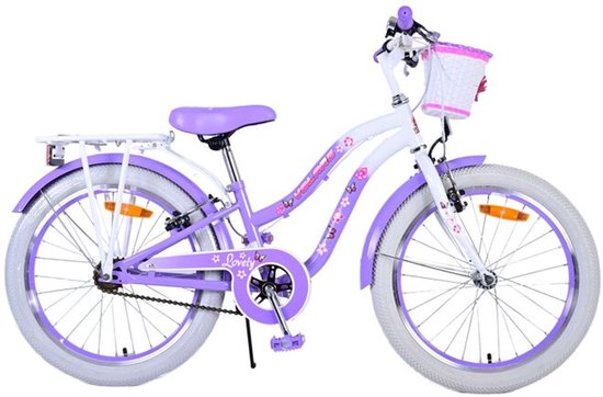 Volare Lovely Kinderfiets - Meisjes - 20 inch - Paars - Twee handremmen van Merkloos