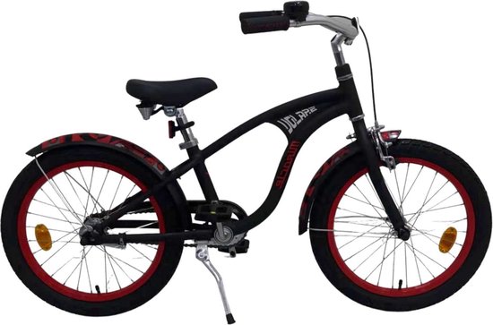 Volare Miracle Cruiser Kinderfiets - Jongens - 16 inch - Mat Zwart - Prime Collection van Volare