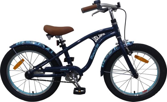 Volare Miracle Cruiser Kinderfiets - Jongens - 18 inch - Mat Blauw - Prime Collection