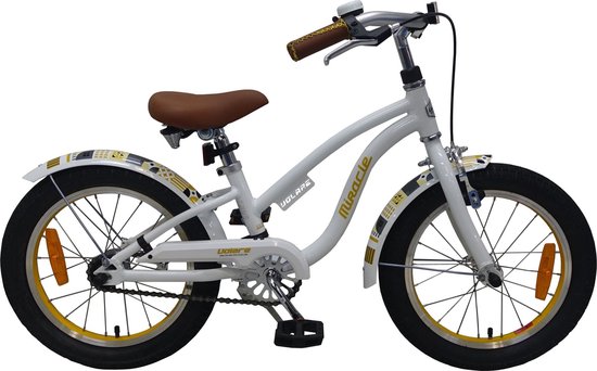 Volare Miracle Cruiser Kinderfiets - Meisjes - 16 inch - Wit - Prime Collection van Volare