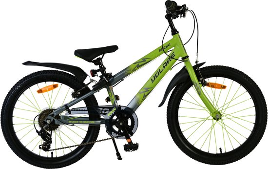 Volare Rocky Kinderfiets - 20 inch - 7 speed - Groen/Grijs van Volare