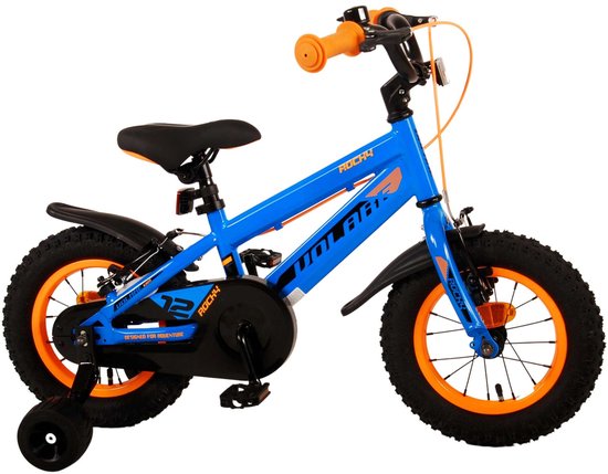Volare Rocky Kinderfiets - Jongens - 12 inch - Blauw - Twee handremmen van Volare