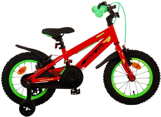 Volare Rocky Kinderfiets - Jongens - 12 inch - Rood - Twee handremmen van Volare