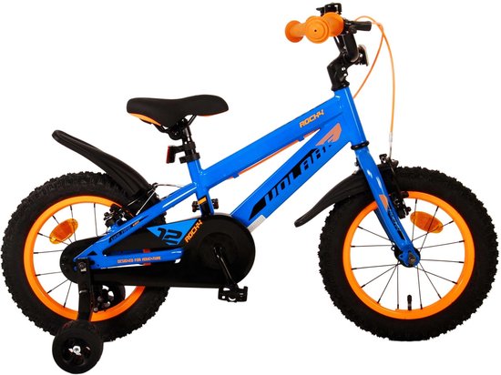 Volare Rocky Kinderfiets - Jongens - 14 inch - Blauw - Twee handremmen van Volare