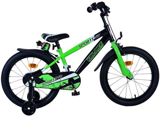 Volare Sportivo Kinderfiets - Jongens - 18 inch - Groen Zwart van Volare