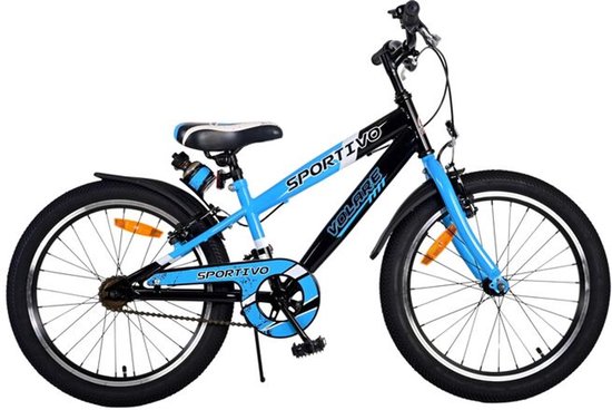 Volare Sportivo Kinderfiets - Jongens - 20 inch - Blauw - Twee handremmen van Volare