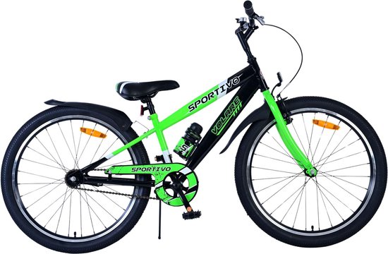 Volare Sportivo Kinderfiets - Jongens - 24 inch - Zwart Groen van Volare