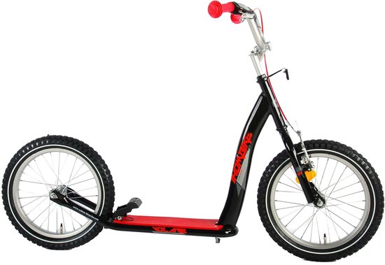 Volare Step - Jongens en Meisjes - 16 inch - Zwart/Rood van Volare