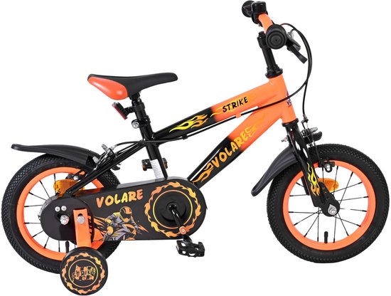 Volare Strike Kinderfiets - Jongens - 12 inch - Oranje - Twee Handremmen