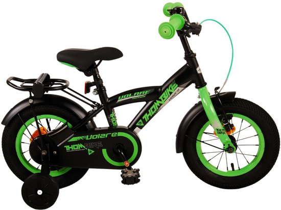 Volare Thombike Kinderfiets - Jongens - 12 inch - Zwart Groen van Volare
