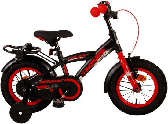 Volare Thombike Kinderfiets - Jongens - 12 inch - Zwart Rood van Volare
