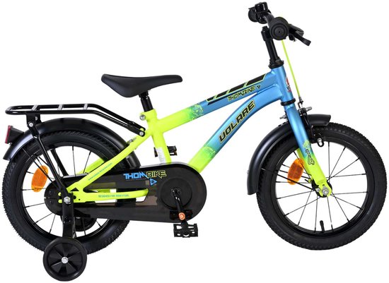 Volare Thombike Kinderfiets - Jongens - 14 inch - Blauw/Geel van Merkloos