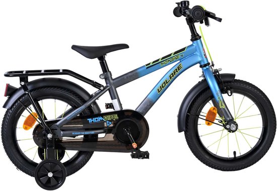 Volare Thombike Kinderfiets - Jongens - 14 inch - Blauw/Grijs van Merkloos