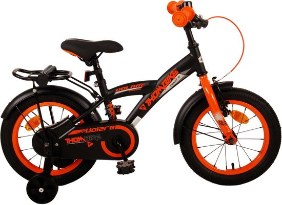 Volare Thombike Kinderfiets - Jongens - 14 inch - Zwart Oranje van Volare