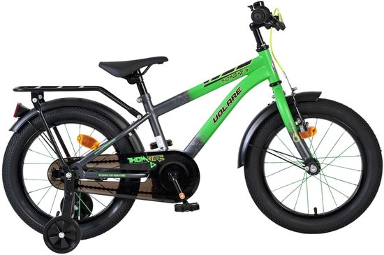 Volare Thombike Kinderfiets - Jongens - 16 inch - Groen Grijs van Merkloos