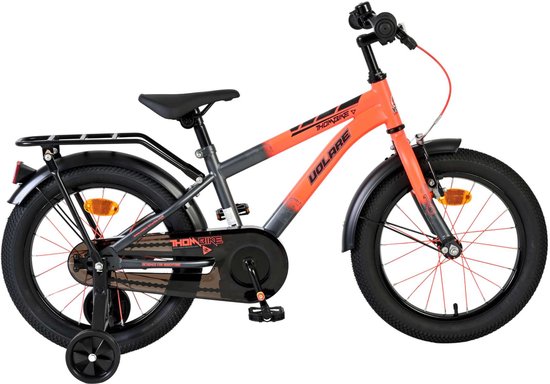 Volare Thombike Kinderfiets - Jongens - 16 inch - Oranje Grijs van Merkloos