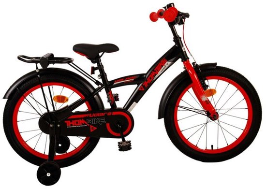 Volare Thombike Kinderfiets - Jongens - 18 inch - Zwart Rood van Volare