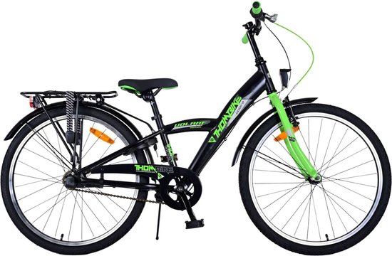 Volare Thombike Kinderfiets - Jongens - 24 inch - Groen Zwart - 3 versnellingen van Volare