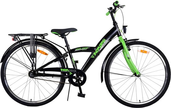Volare Thombike Kinderfiets - Jongens - 26 inch - Zwart Groen - 3 versnellingen van Volare