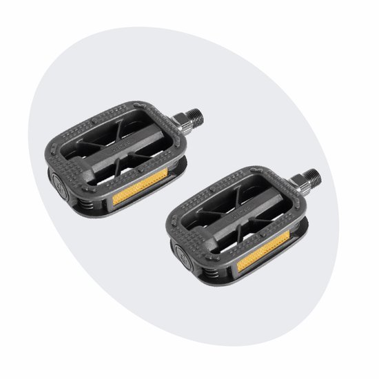 Voltano Antislip E-bike Fietspedalen 421125 Zwart - Universeel - Reflectoren- Trappers Fiets van Voltano