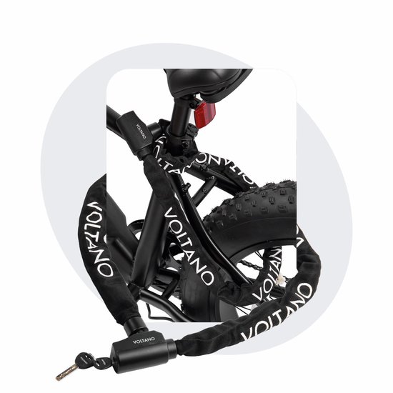 Voltano ART1 Kettingslot - 110CM - ART 1 Slot - Goedgekeurd Voor Onder Andere ENRA Fietsverzekering - 1.58 KG van Voltano