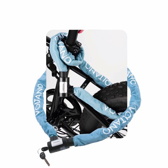 Voltano ART2 Kettingslot - Ice Blauw - 100 CM - ART 2 Slot Goedgekeurd Voor De Fietsverzekering