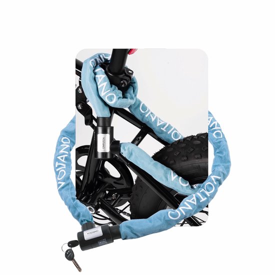 Voltano ART2 Kettingslot - Ice Blauw - 120 CM - ART 2 Slot Goedgekeurd Voor De Fietsverzekering van Merkloos