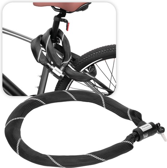 Voltano ART2 Kettingslot - Zwart - 120 CM - ART 2 Slot Goedgekeurd Voor De Fietsverzekering van Voltano