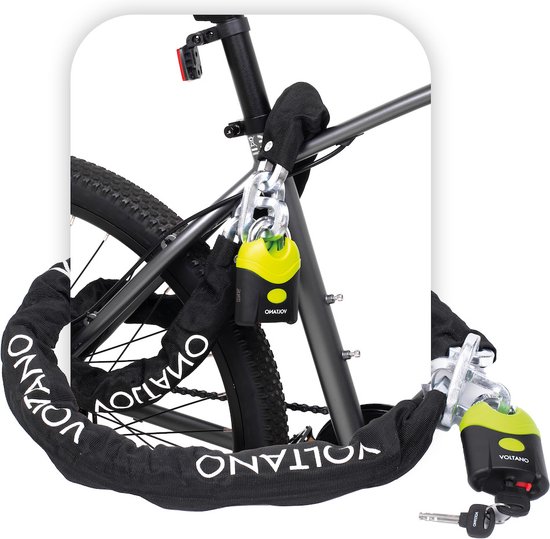 Voltano ART4 Kettingslot - Zwart - 130 CM - ART 4 Slot - Goedgekeurd Voor De Fiets, Scooter en Motor Verzekering - Scooterslot / Brommerslot / Motorslot van Voltano