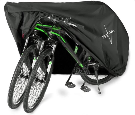 Voltano Elastische Fietshoes XL – 1 tot 2 Fietsen – Zwart – 100% Waterdicht Polyester - Met Opbergzak van Voltano