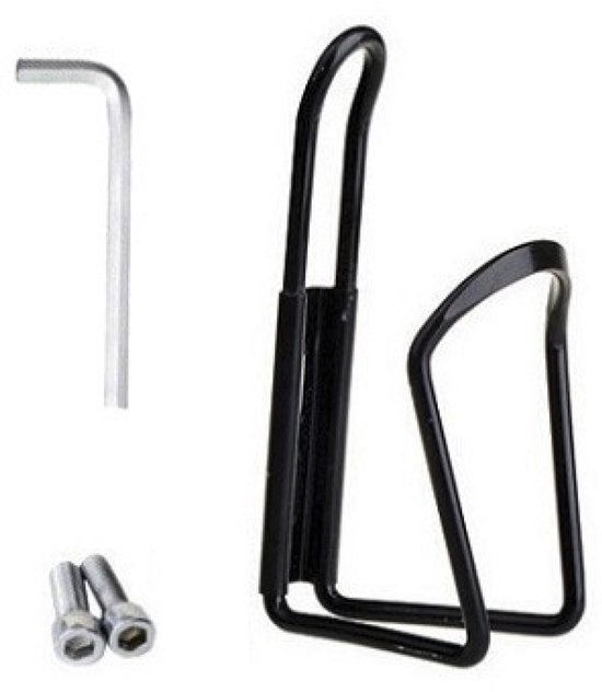 Voltano Fiets Bidonhouder Aluminium - Zwart - Inclusief Inbus