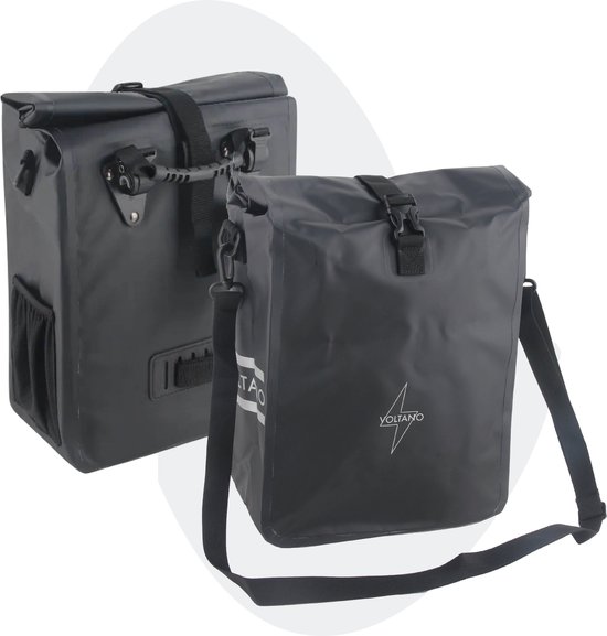 Voltano Fietstas 16L – Zwart – Enkele Pakaftas – 100% Waterdicht - Met Schouderband van Voltano