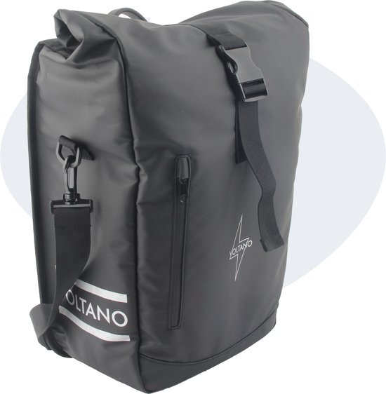 Voltano Journey Luxe Fietstas 28L - Zwart - Enkele Pakaftas - Laptopvak - Met Schouderband - Waterdicht van Voltano