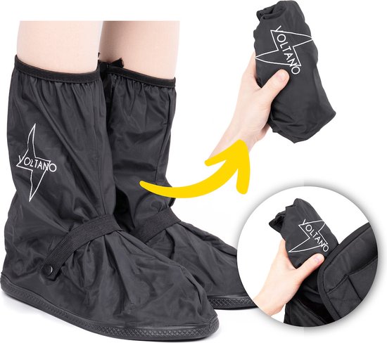 Voltano Overschoenen / Regenschoenen - Maat 36 t/m 39 - Zwart - Waterdicht - Antislip - Herbruikbare Schoenen Overtrekken van Voltano